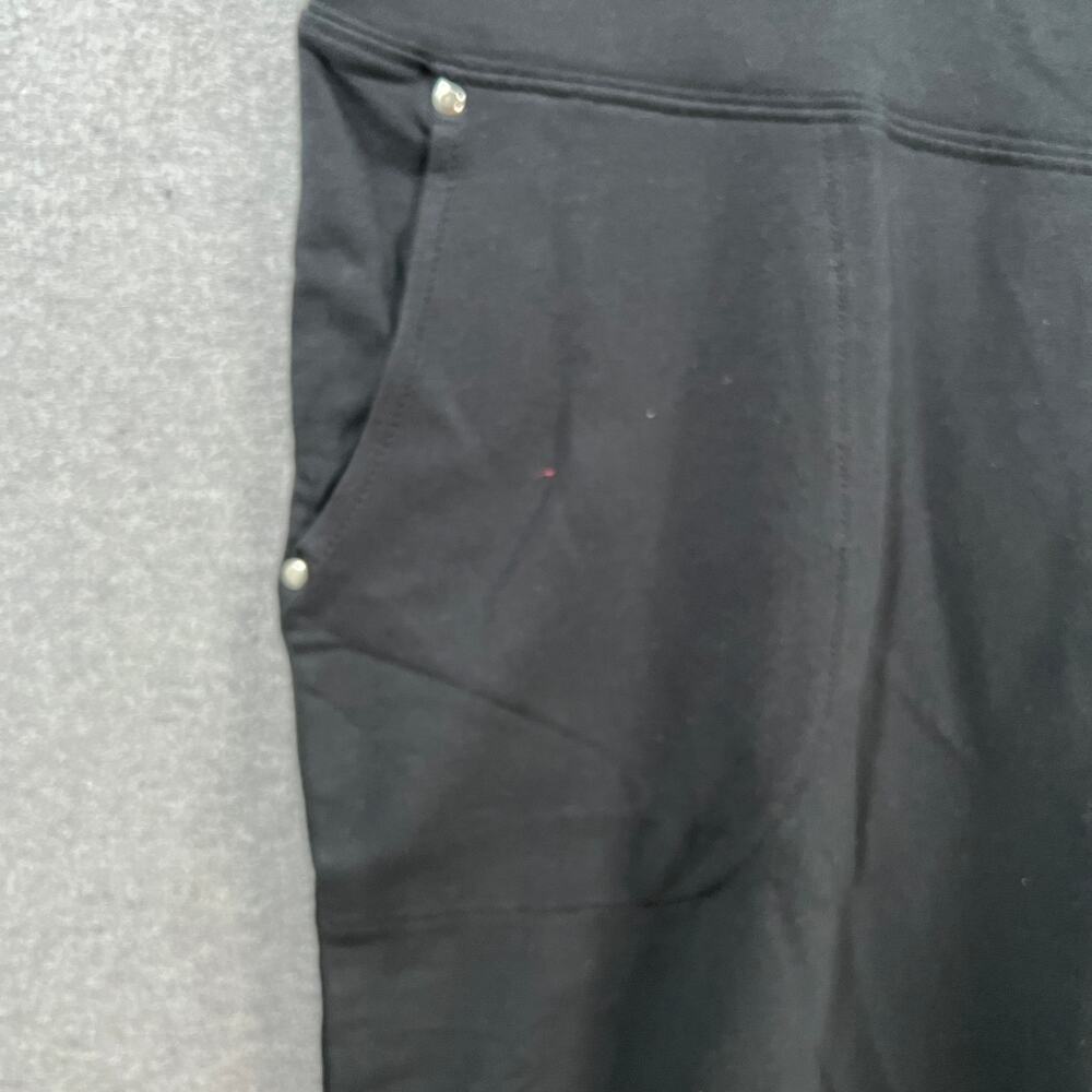 Sport Savvy Regular French Terry Bootcut Pant w/ Wide Waistband Black, Large - Picture 7 of 8